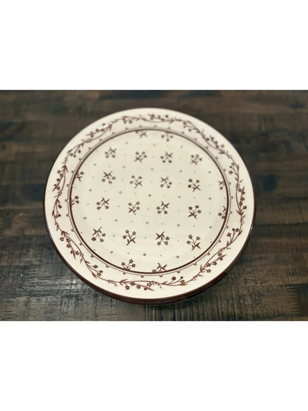Sango Stoneware Dinner Plates Provence 261 Bouquet Brown Japan 4 Total